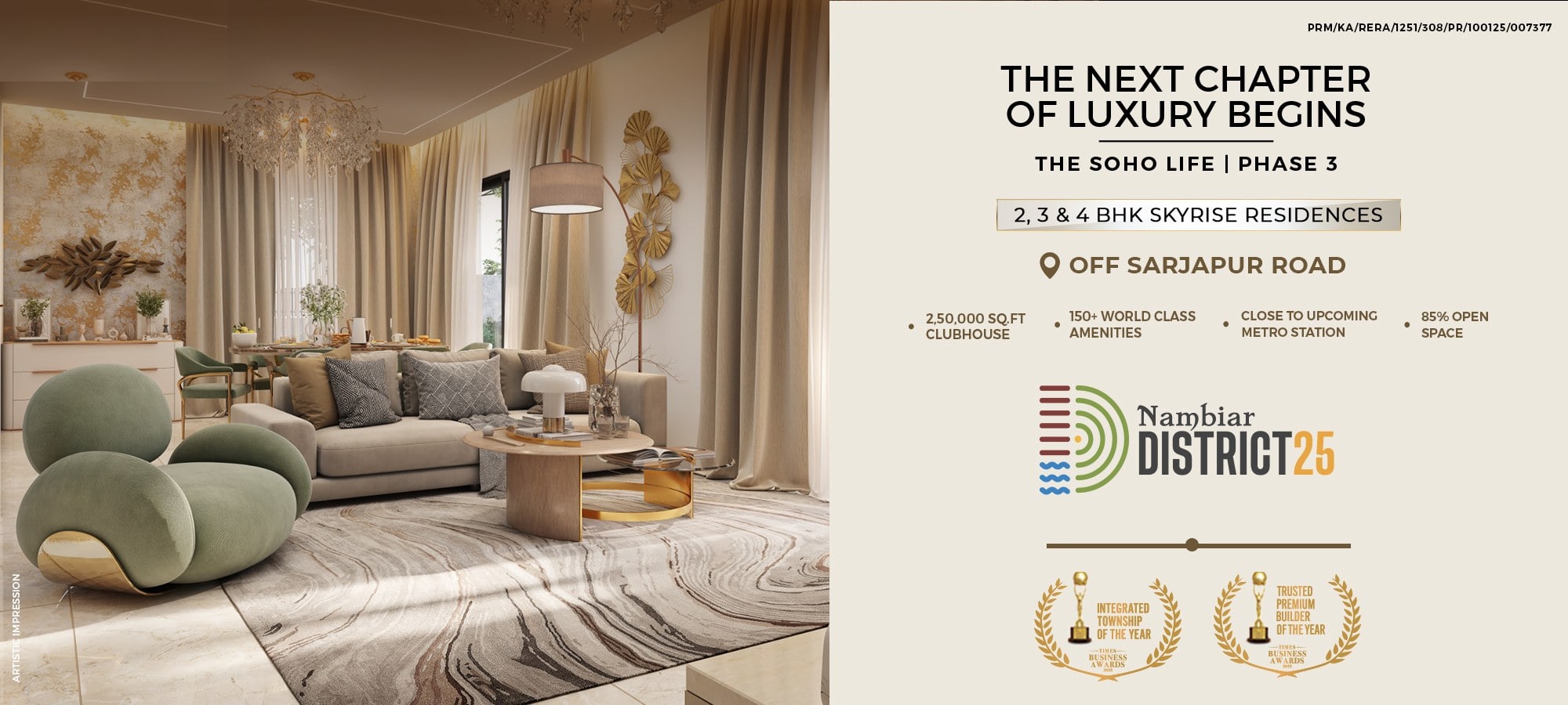 Nambiar District 25 Phase 3 — The next chapter of luxury begins.