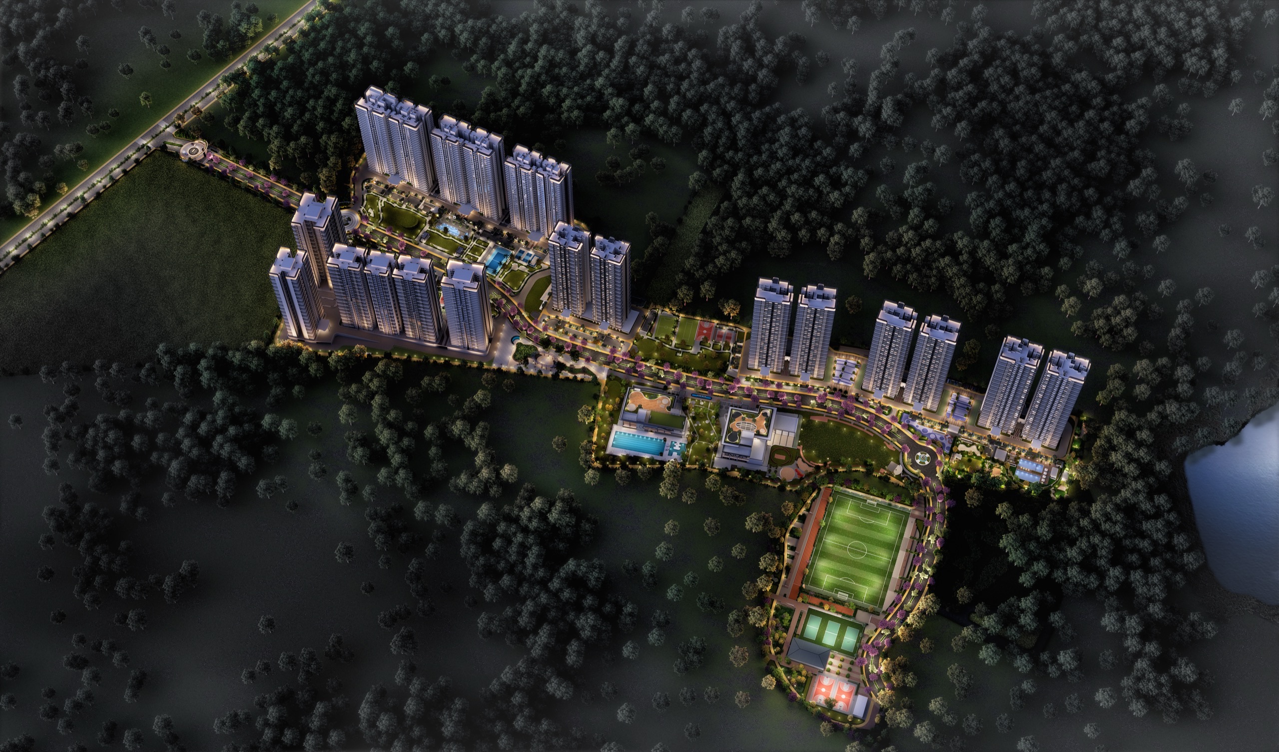 District 25 — aerial view of the township